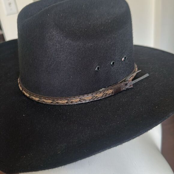 Lone Star Black Unisex Western Cowboy Hat M - Picture 2 of 7